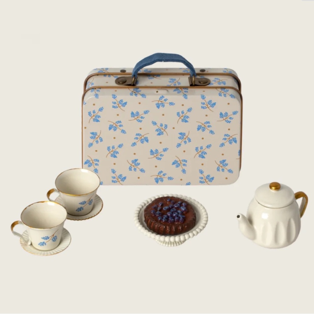 Maileg Afternoon Treat Tea Set (Blue)